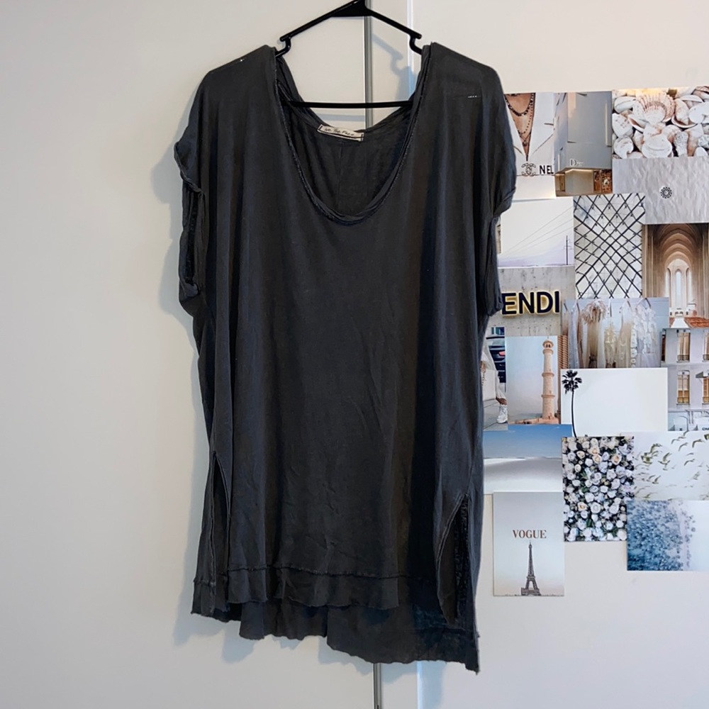 Gray free people soft top
